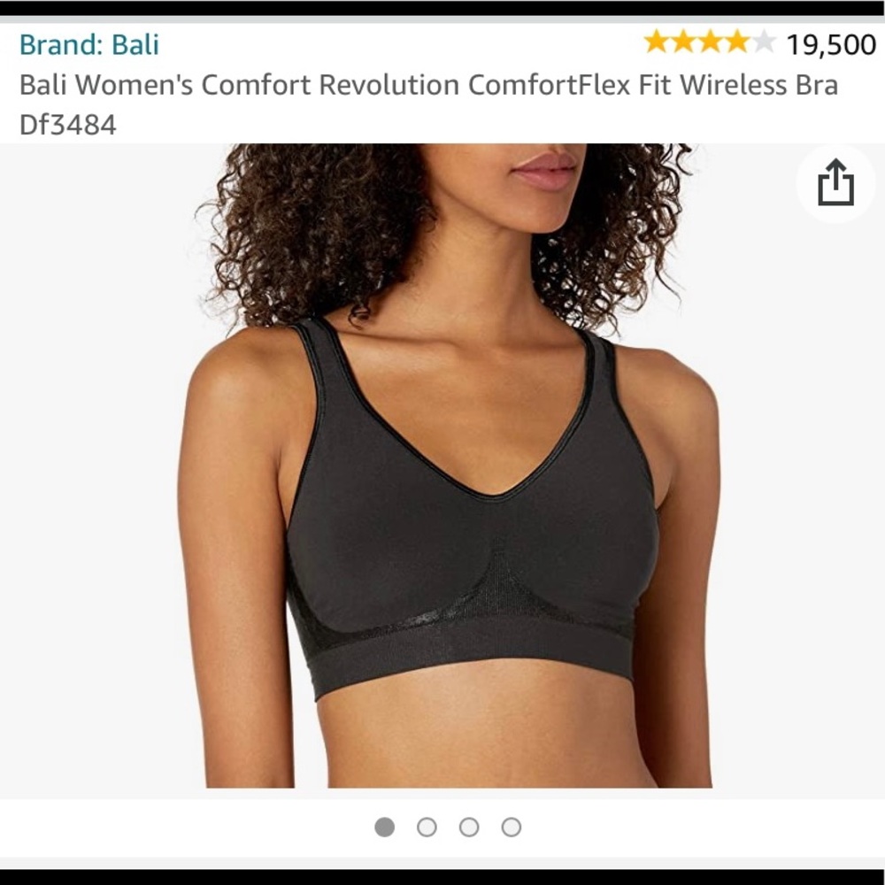 NWT Bali comfort flex black bra- XL